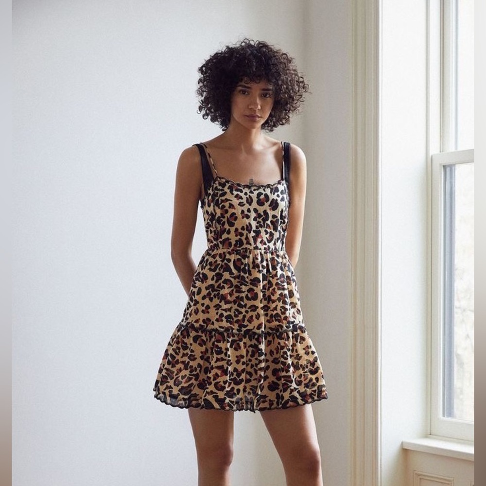 Urban Outfitters Cheetah Baby Doll Dress